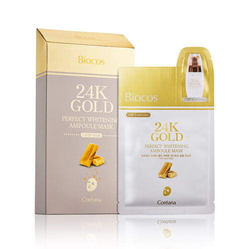 Biocos 24k Gold Perfect Whitening Ampoule Mask